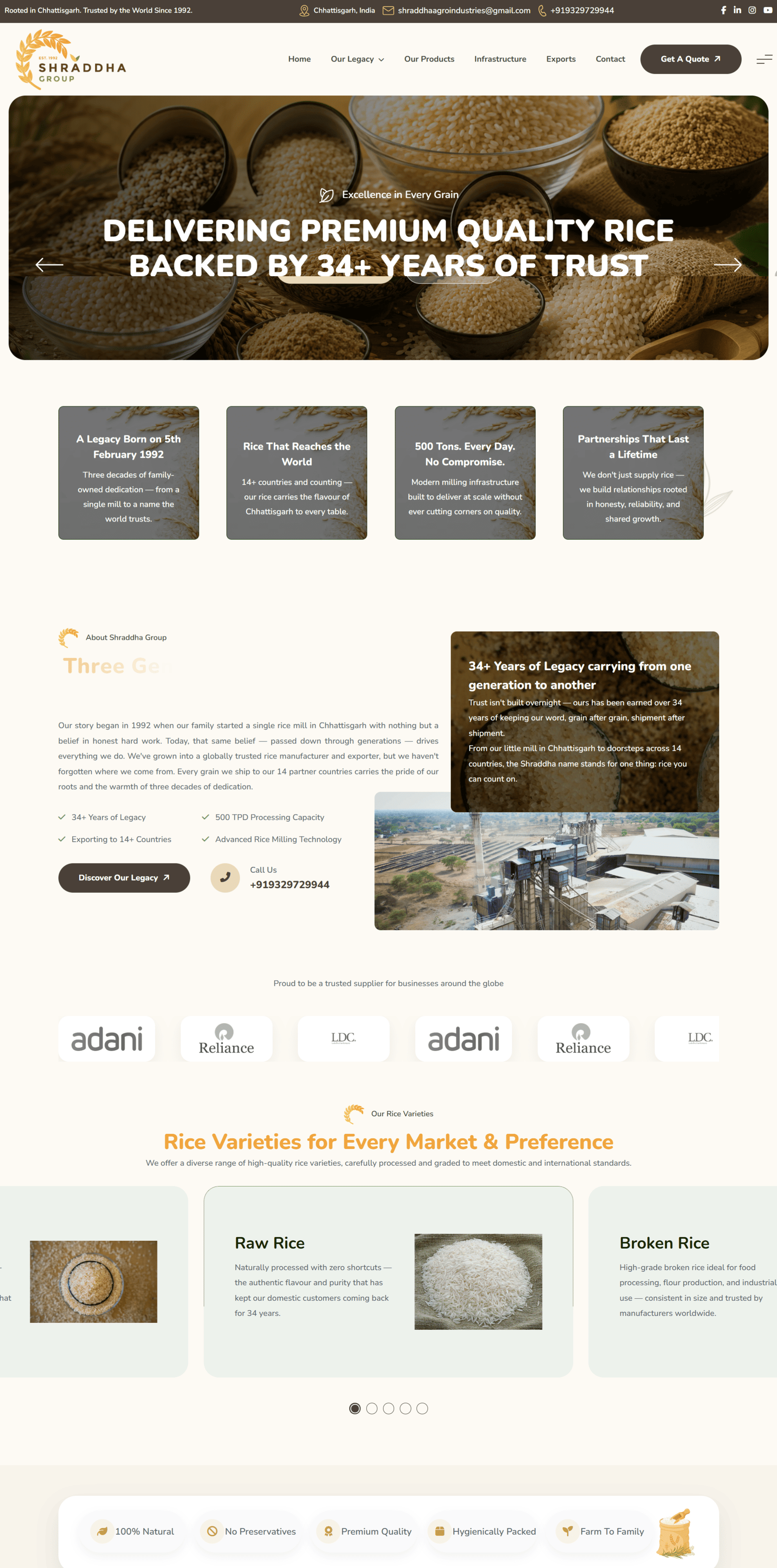 Rice Website Design